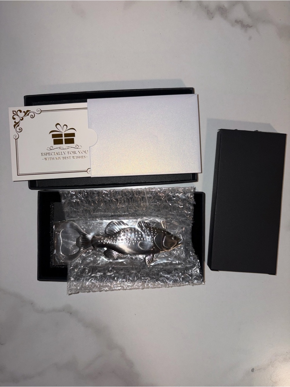 Metal Fish Bottle Opener - Silver Home Accent
